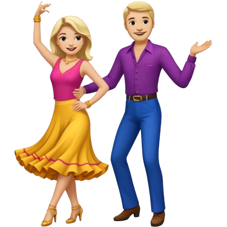 Cats couple salsa dancing  emoji