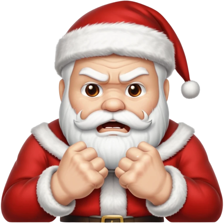 angry santa with clenched fists emoji