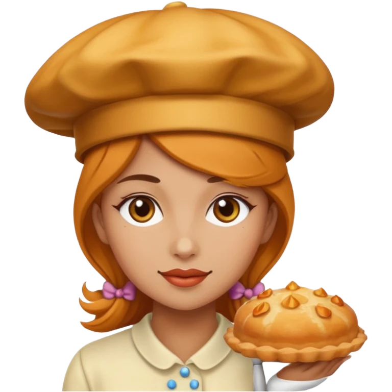 Create a Fusion of Butterscotch éclair and female woman are combine into new object emoji