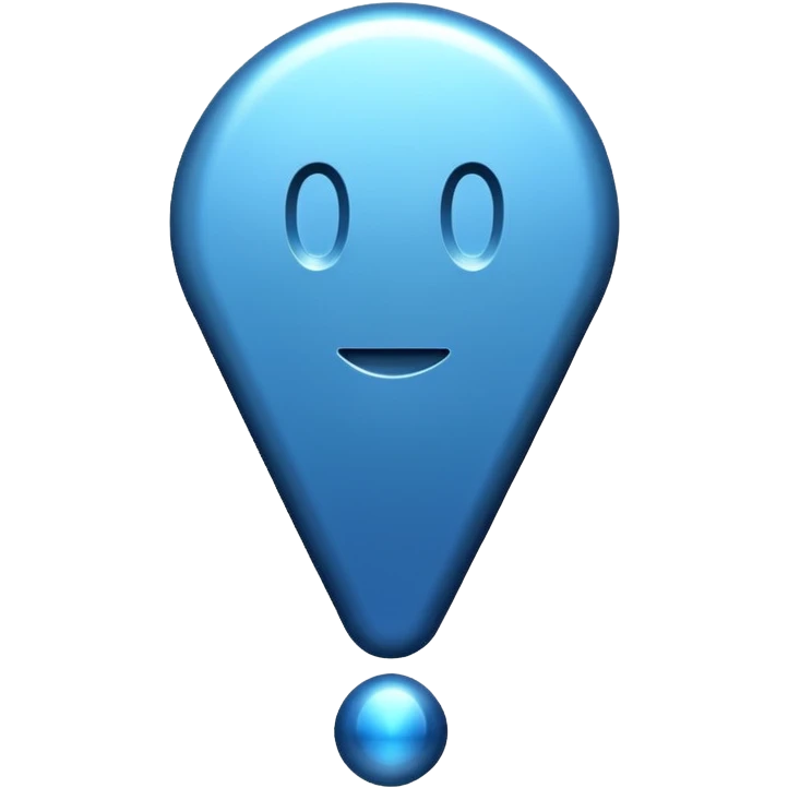 Blue Exclamation mark emoji