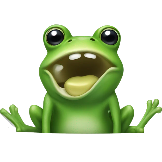 Frog on a toilet emoji