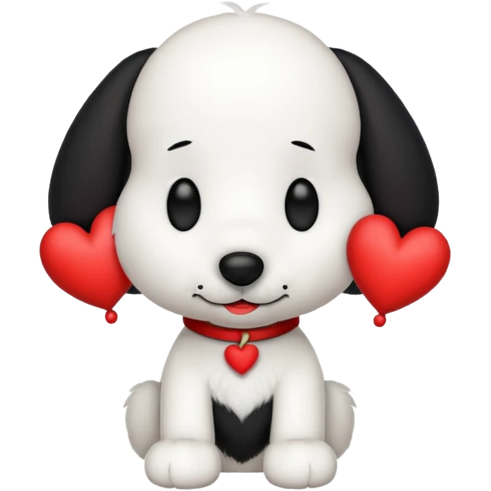 snoopy with hearts emoji