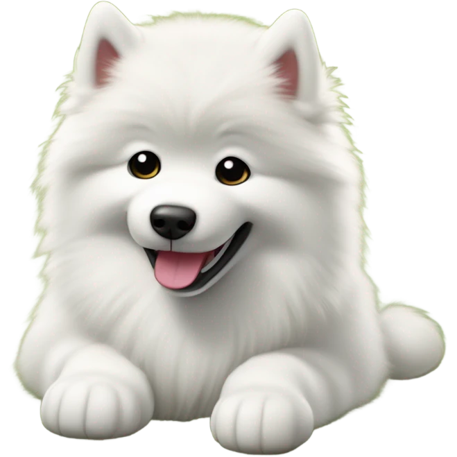Samoyed playing emoji