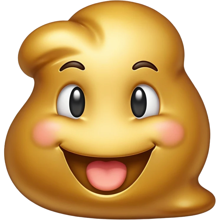 golden poop with a smiley face emoji