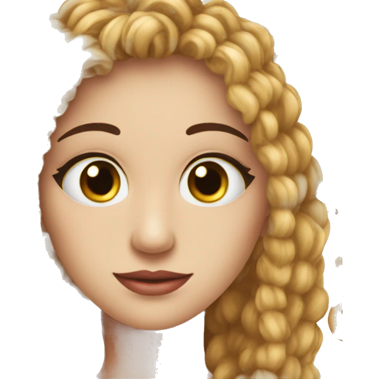 Carita coqueta con pestañas largas y guiñando un ojo emoji