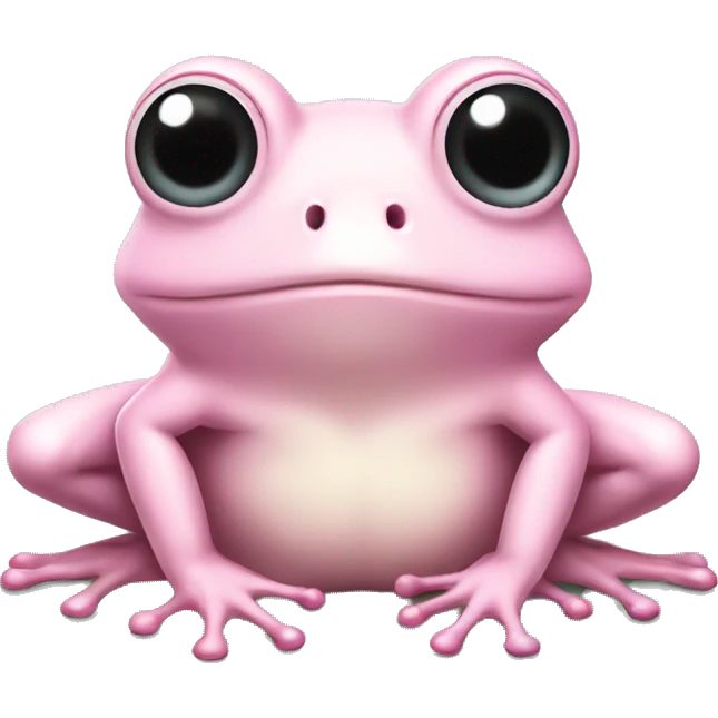 Light pink cute frog heart emoji