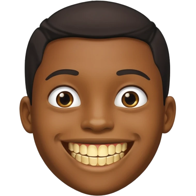 Garoto negro com black nudredcom dente de ouro emoji