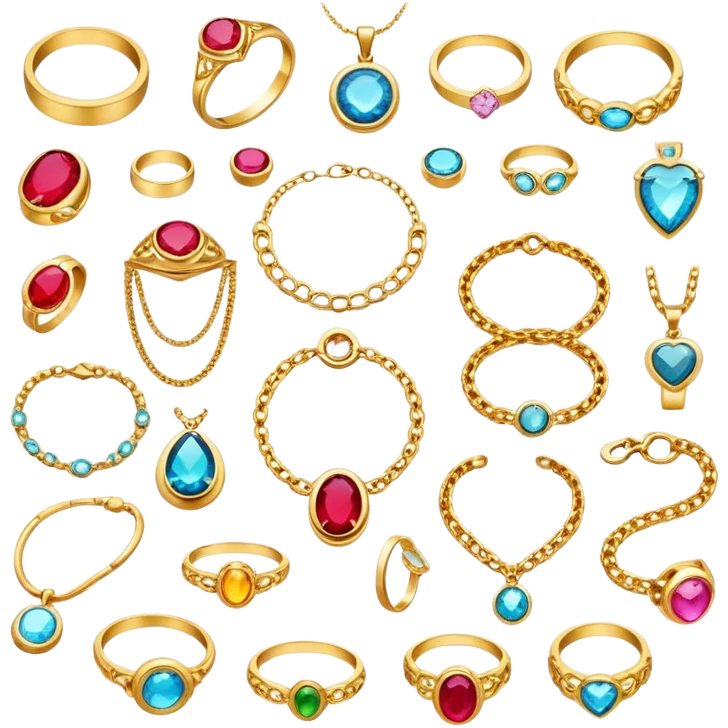 Alot of jewelry  emoji