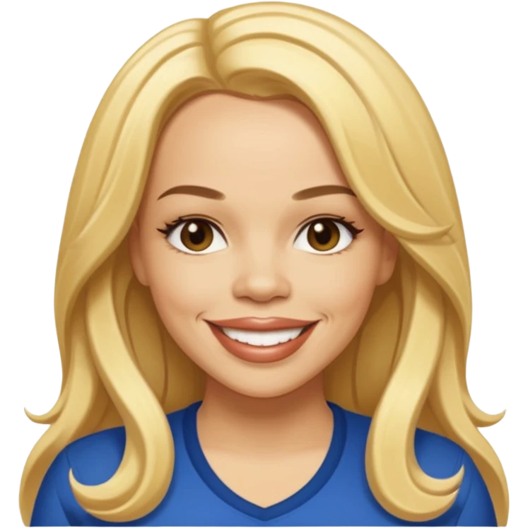 Faith Evans with long blonde hair emoji