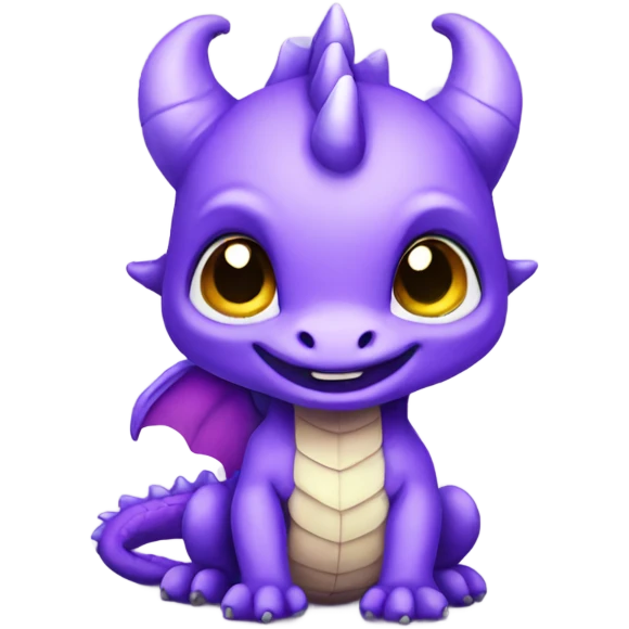 cute purple baby dragon  emoji