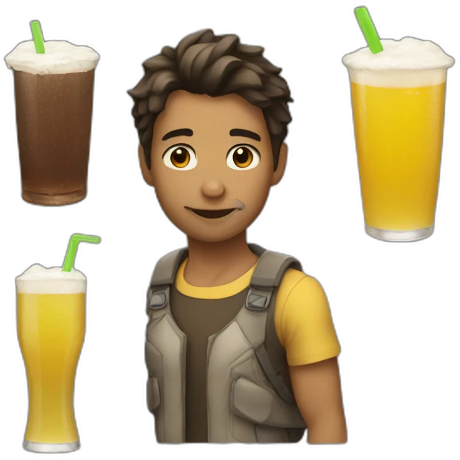 persona con bebida emoji