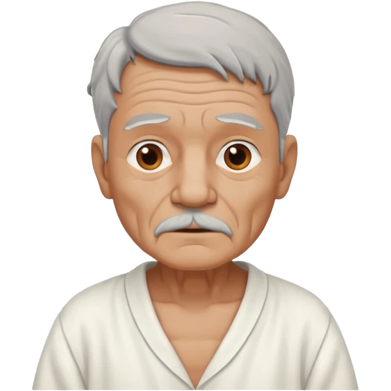 An old man made out of clay and wearing a white nightgown emoji