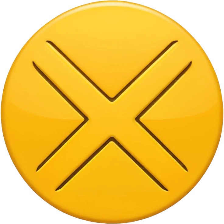 yellow x symbol emoji