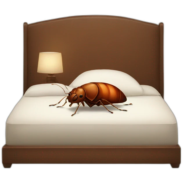 bed bug in a bed emoji