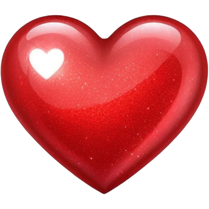 red heart with glitter effect emoji