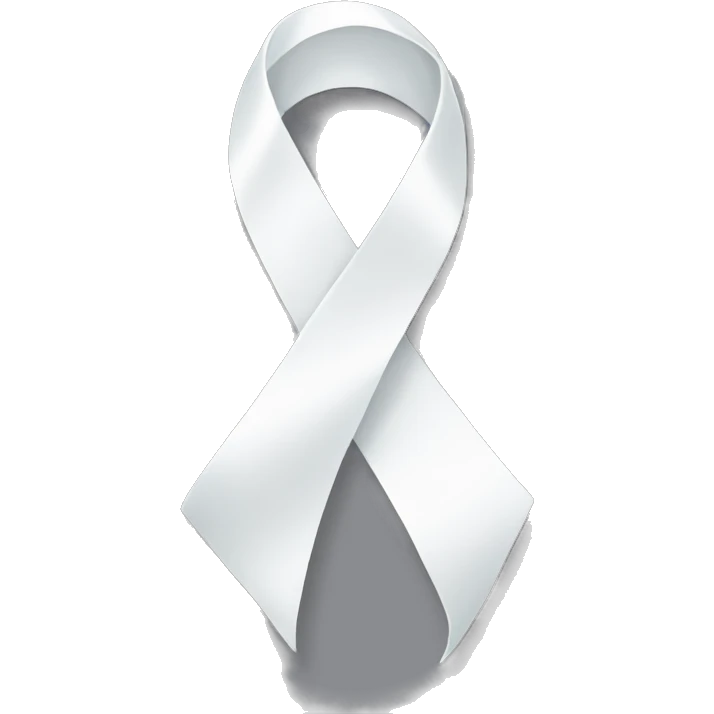 white ribbon emoji
