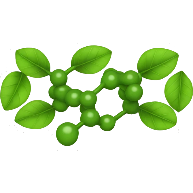 Simple Molecule made of leaves emoji