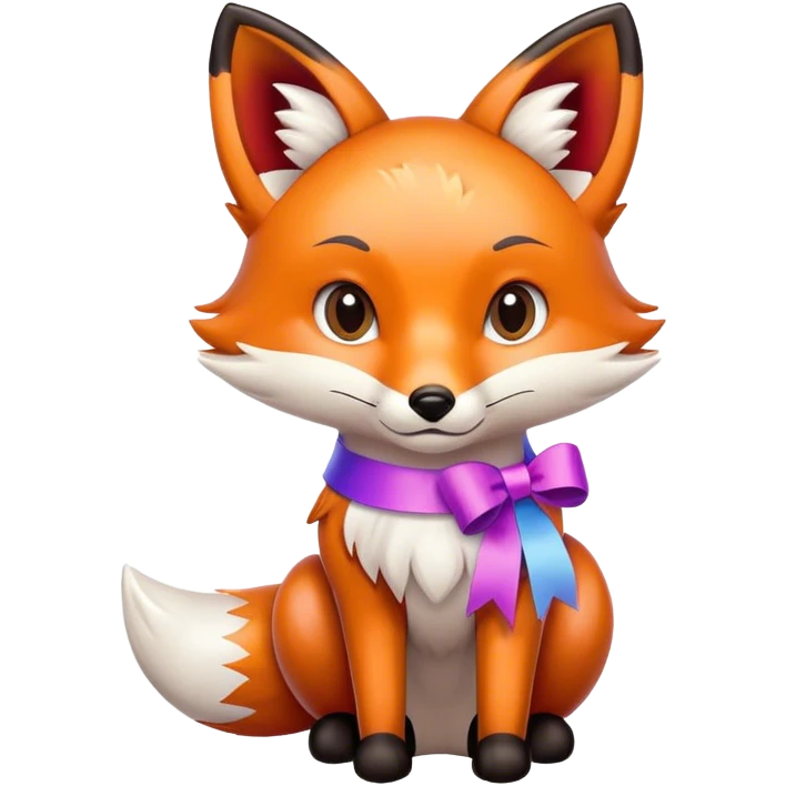 Fox with ribbons emoji