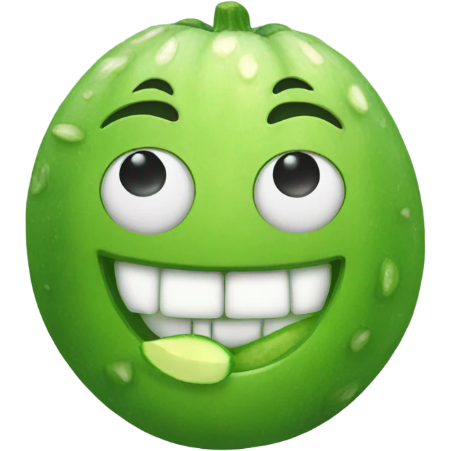 smirk emoji with cucumber in mouth emoji