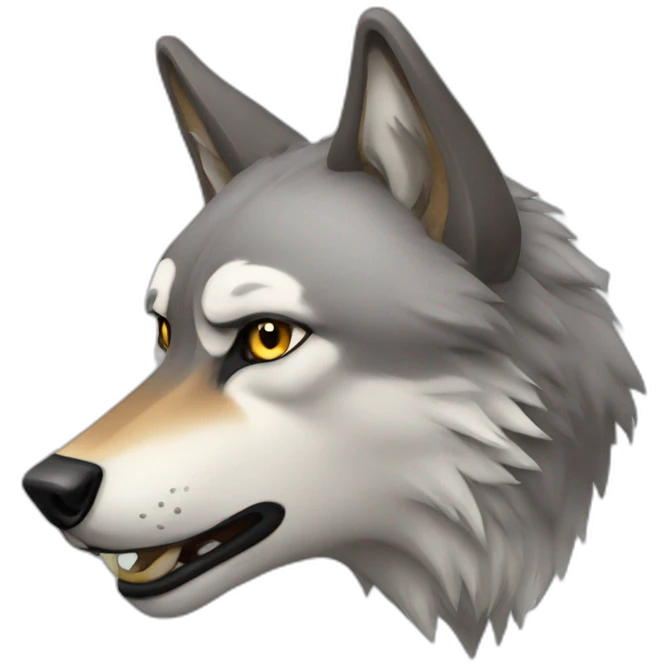 Loup peur emoji