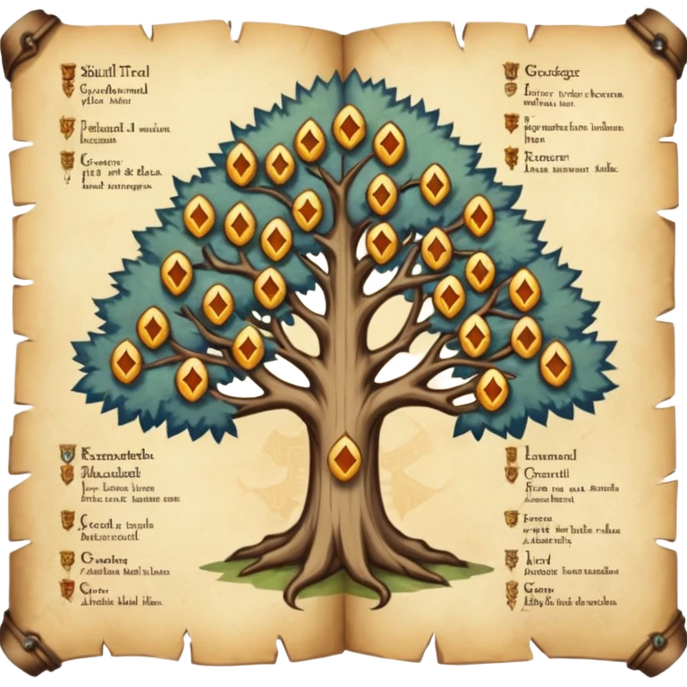 RPG skill tree medieval emoji