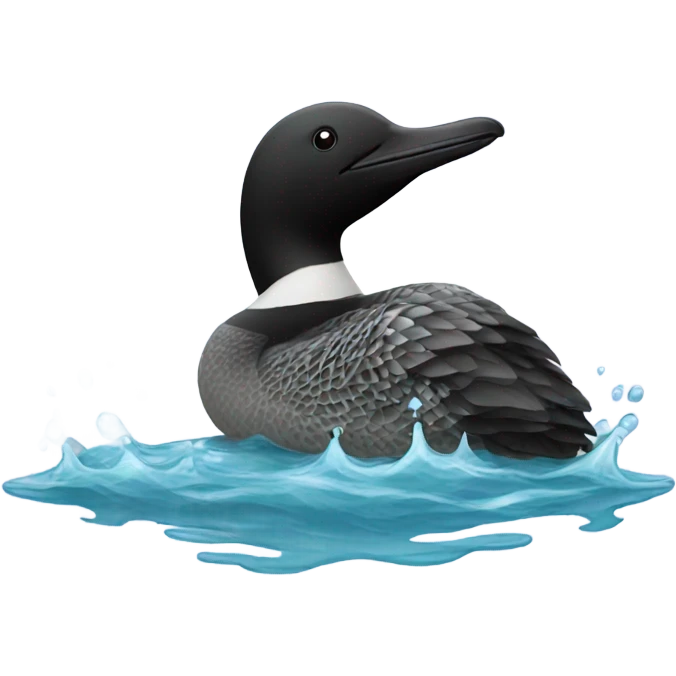 Loon in water  emoji