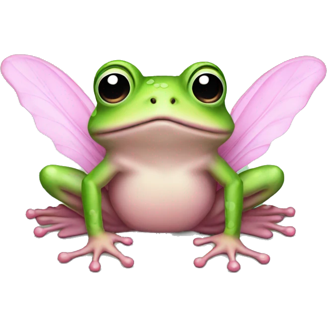 Frog with pink wings emoji
