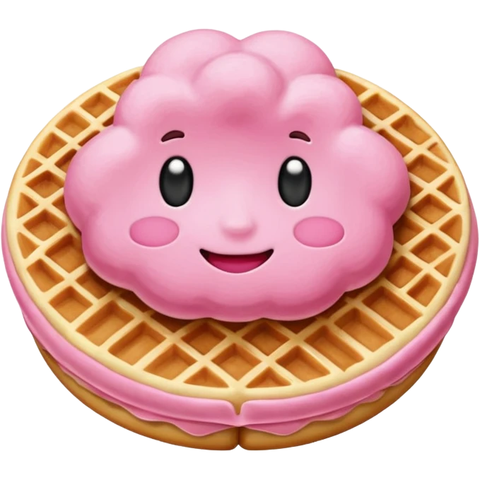 pink dough waffle emoji