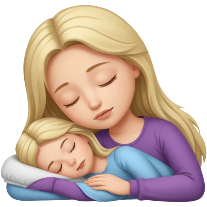 Una niña durmiendo emoji