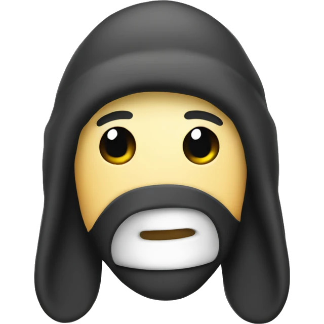 Beanie with ear flaps no face emoji