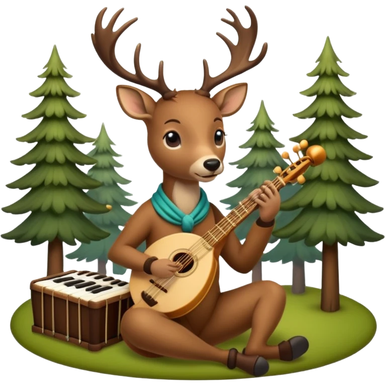 musical deer emoji