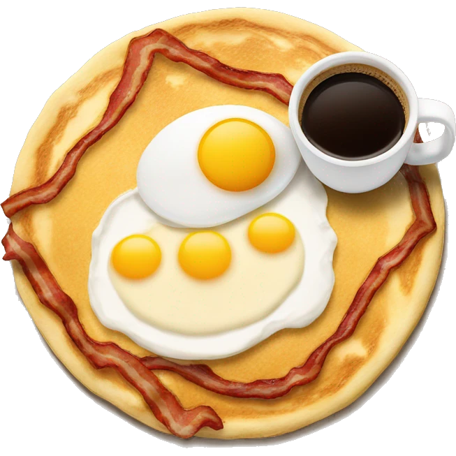 bacon eggs coffee and pancake emoji