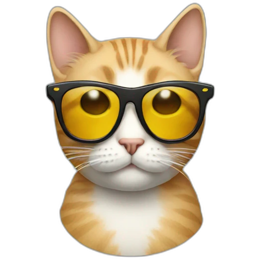 Cat with sunglasses emoji