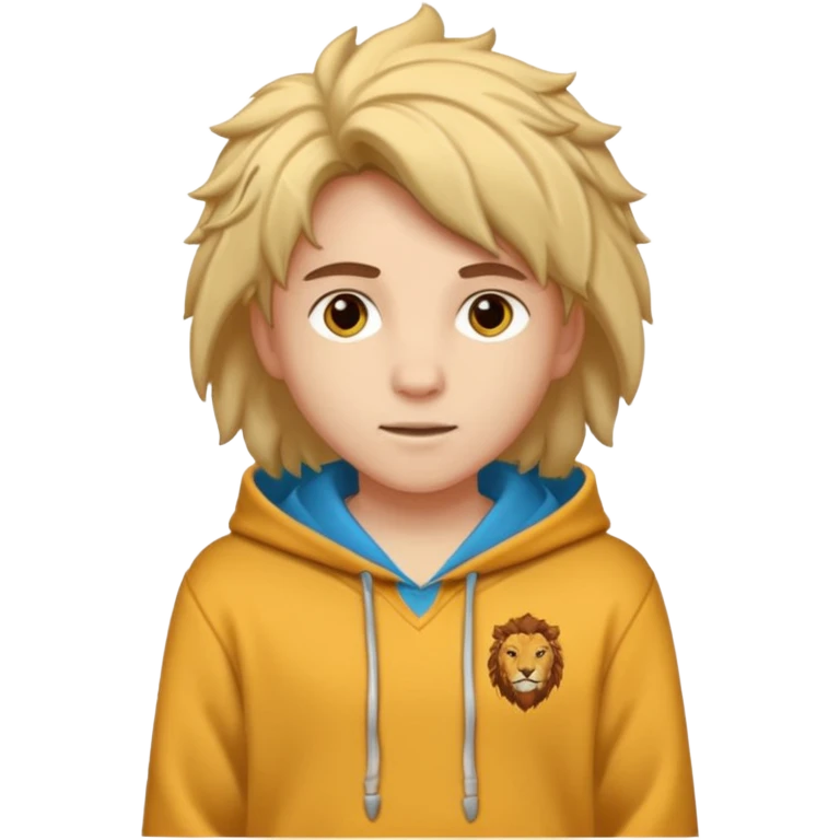 Aslan hoodie giyen emoji