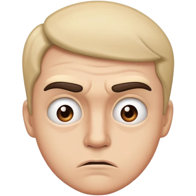 Disgust with eyebrow raised emoji