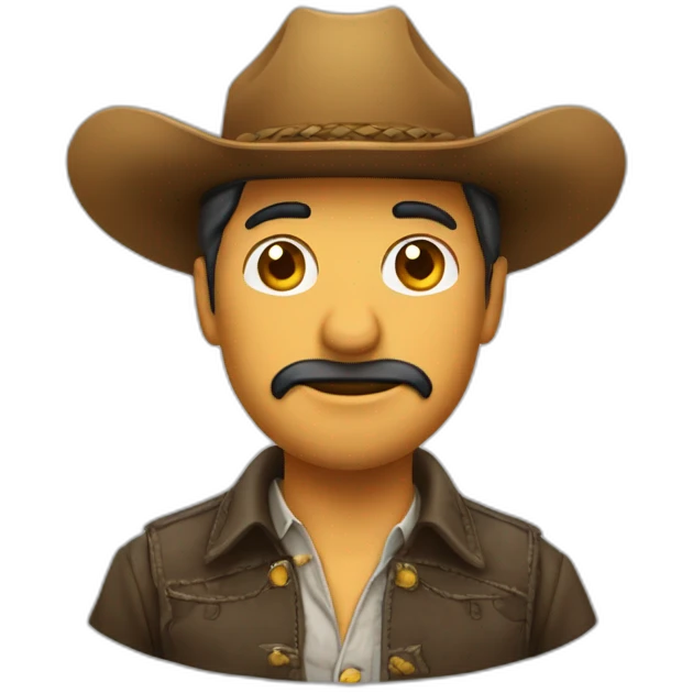 Pero con un sombrero de vaquero emoji