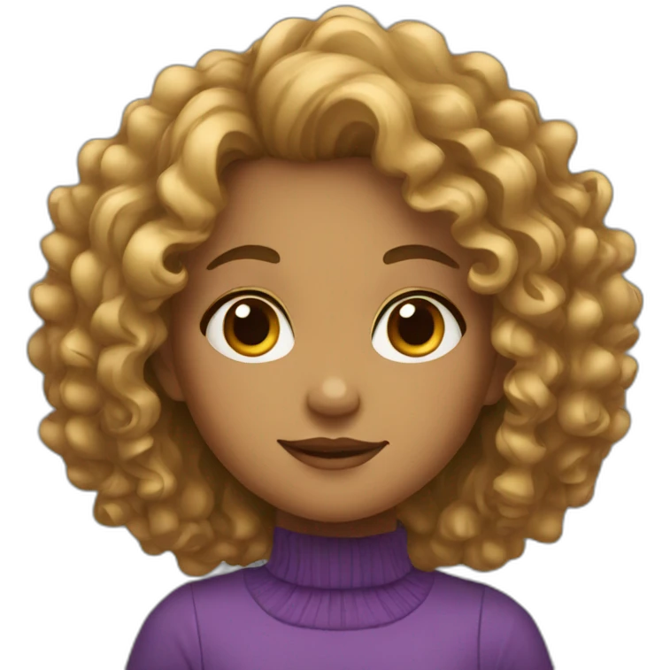 Girl with curly hair  emoji