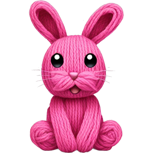 pink yarn bunny emoji