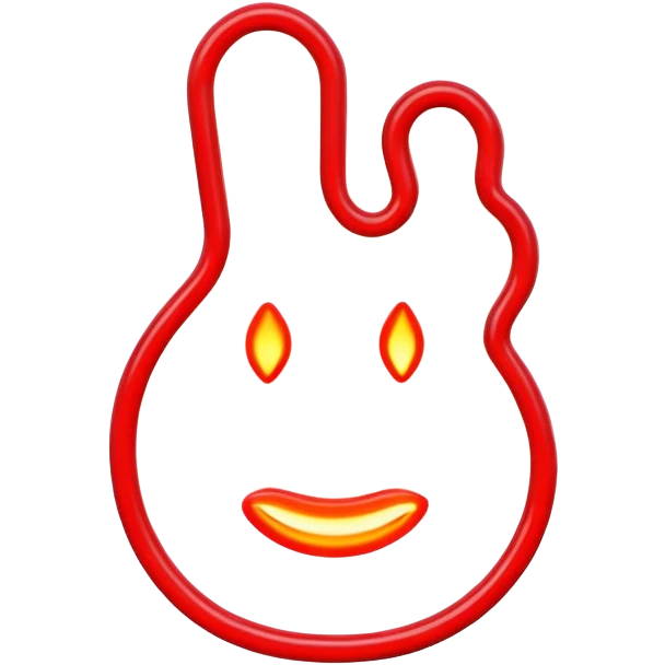 neon sign "hot" emoji