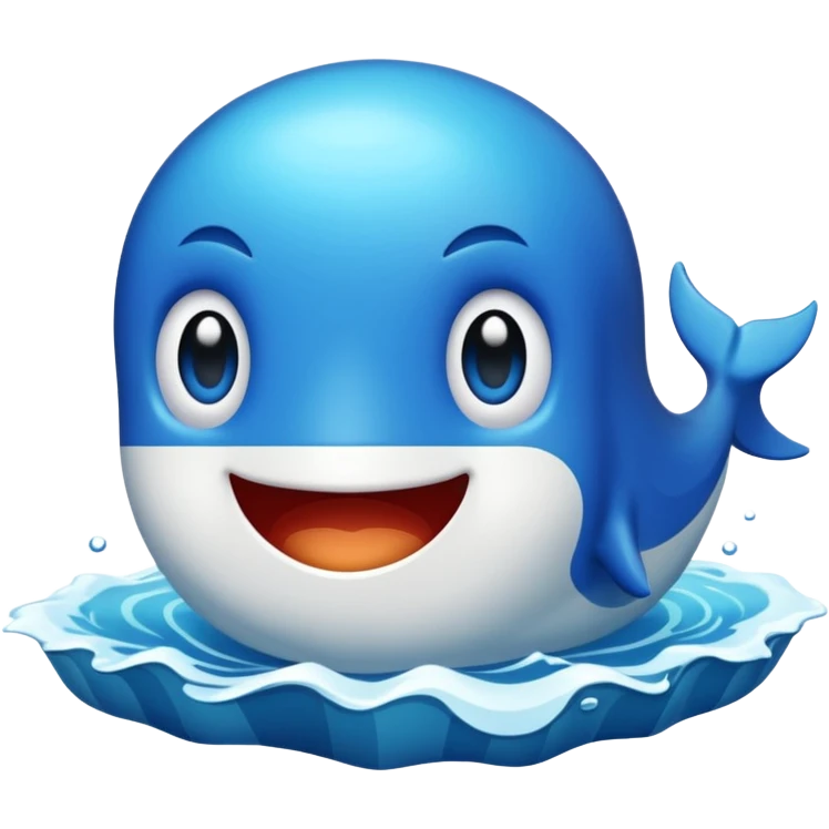 Wieloryb płetwl błekitny emoji