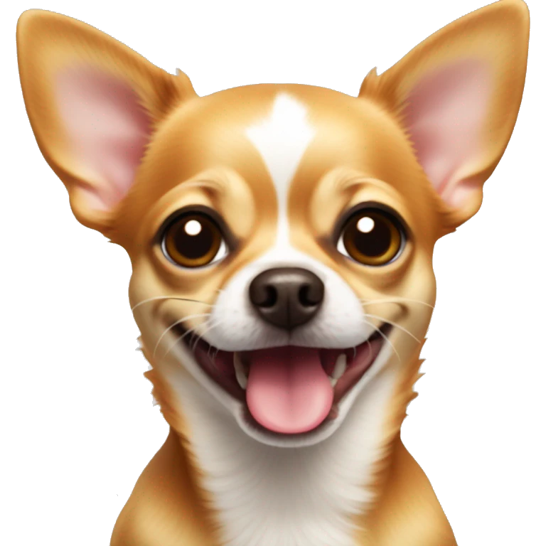 Ginger chihuahua with tongue out  emoji