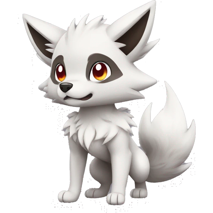 Kawaii Chibi Poochyena-Lycanroc-Pokémon Full Body emoji