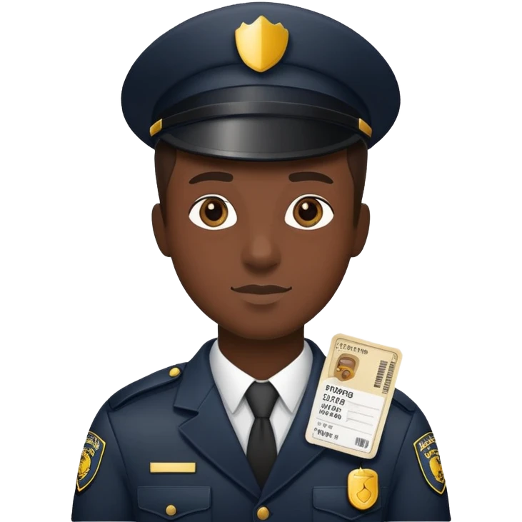 security guard holding a ticket emoji