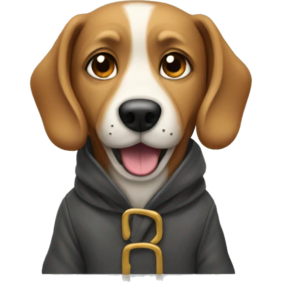 dog with a coat  emoji