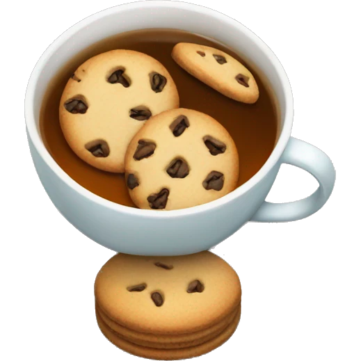 Tea and cookies emoji