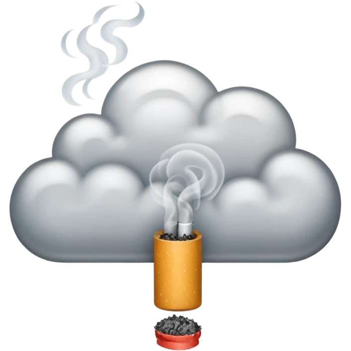 Smoking cigarette,  emoji
