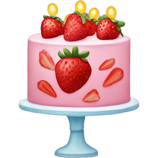 Birthday cake strawberry  emoji
