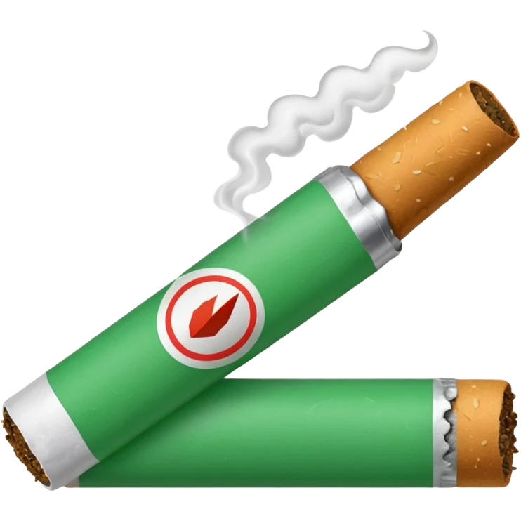 a green cigarrete, like the wpp one emoji