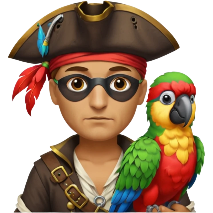 pirate and parrot emoji