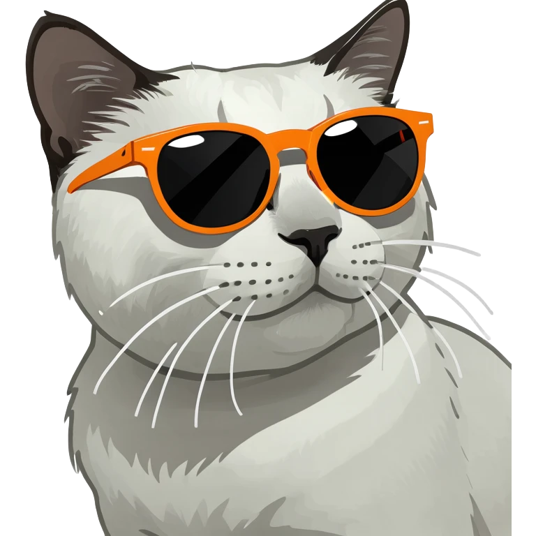Cat with sunglasses emoji